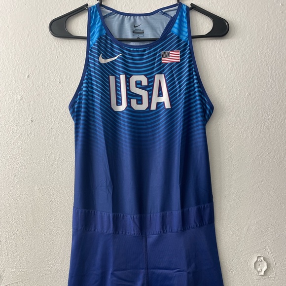 Nike Pro Elite Team Issued USA Olympics SpeedSuit Unitard Size Large - Picture 1 of 5